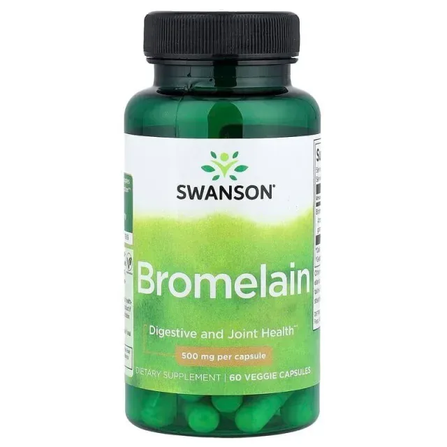 Бромелайн Swanson Bromelain 500 mg, 60 вегакапсул