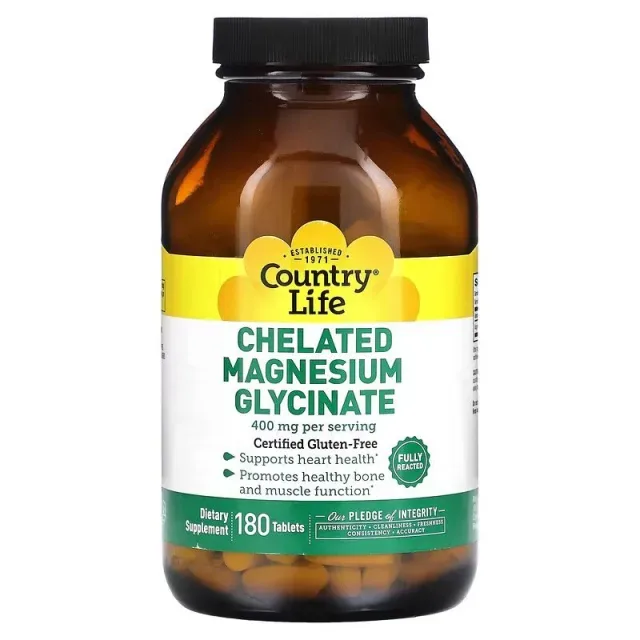 Chelated Magnesium Glycinate 400 mg, 180 таблеток