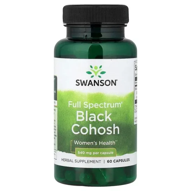 Циміцифуга Swanson Black Cohosh 540 mg Full Spectrum, 60 капсул