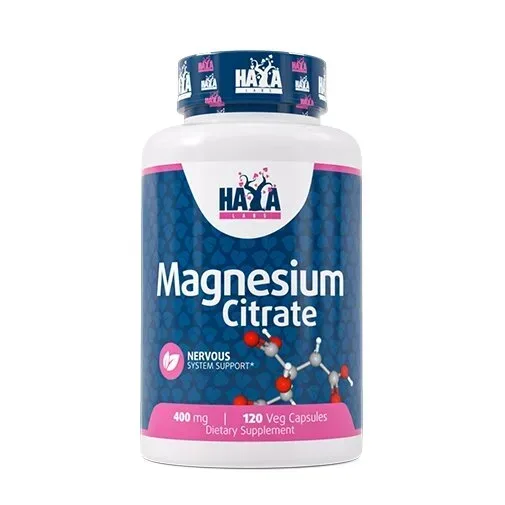 Цитрат магнію Haya Labs Magnesium Citrate 400 mg, 120 вегакапсул