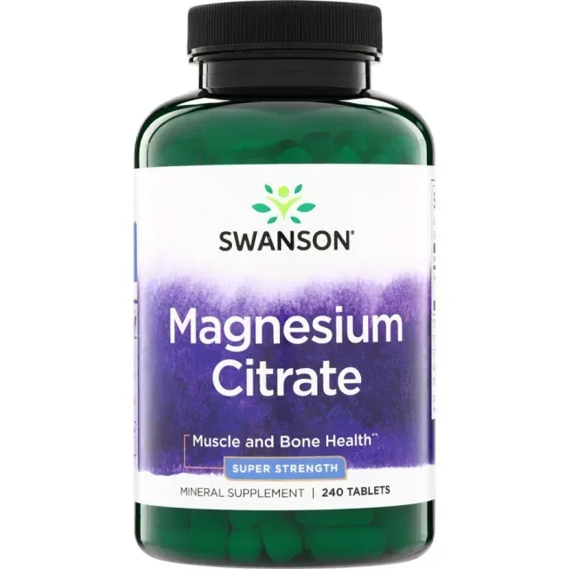 Цитрат магния Swanson Magnesium Citrate 112.5 mg Super Strength, 240 таблеток