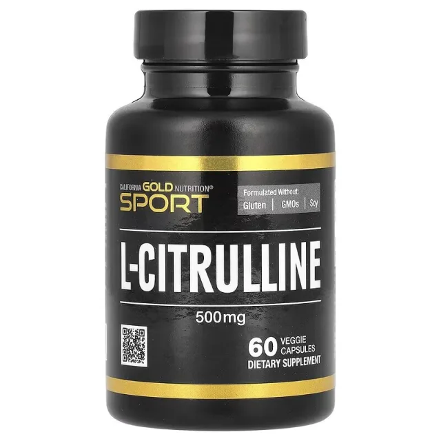 Цитрулін California Gold Nutrition Sport L-Citrulline 500 mg, 60 вегакапсул