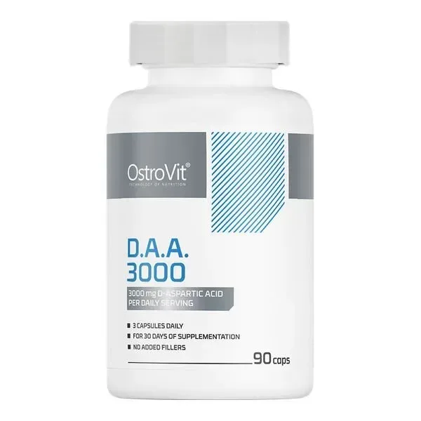 D-аспарагінова кислота OstroVit D.A.A 3000 мг, 90 капсул
