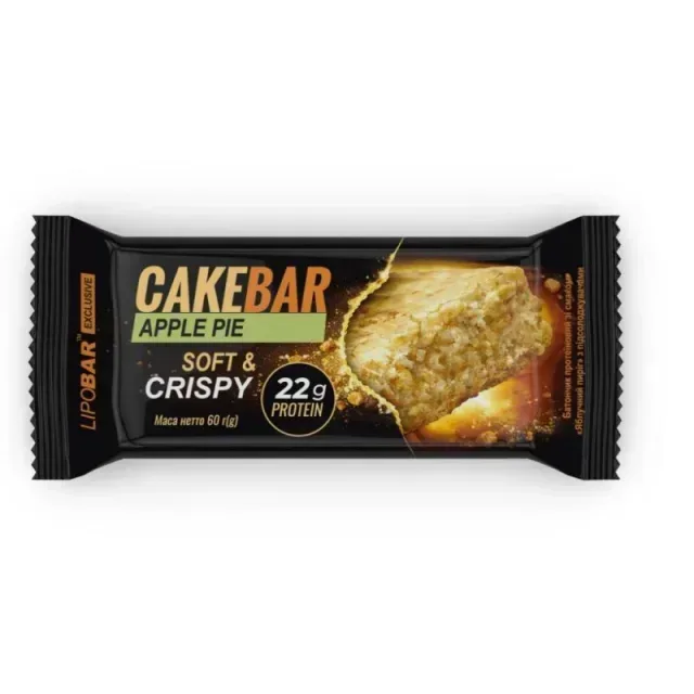 Десертний протеїновий батончик LipoBar Cake Bar, 60 грам - Персик