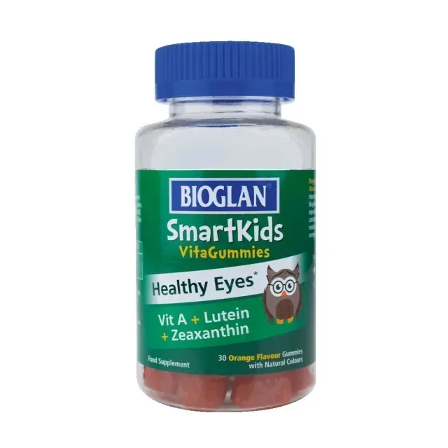 Добавка для дітей Bioglan Smartkids Healthy Eyes, 30 желейок - Полуниця для підтримки зору