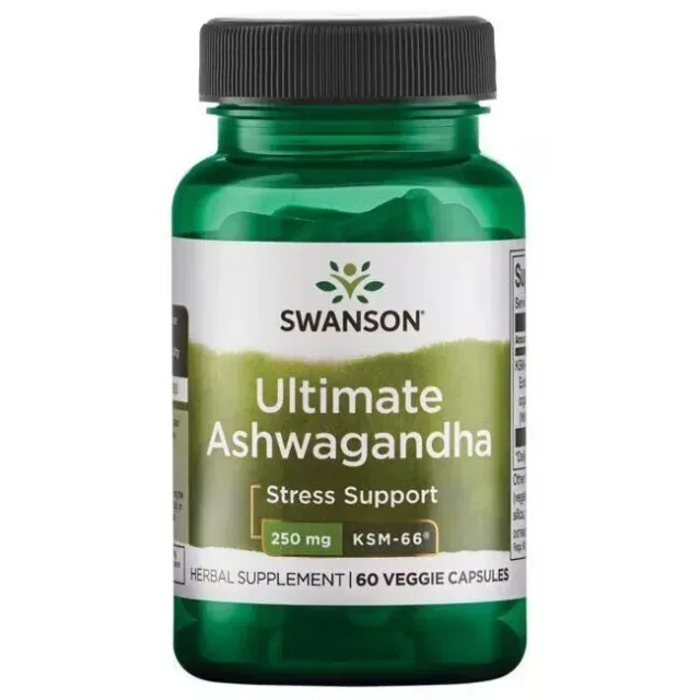 Екстракт ашваганди Swanson Ashwagandha  Ultimate 250 mg, 60 вегакапсул
