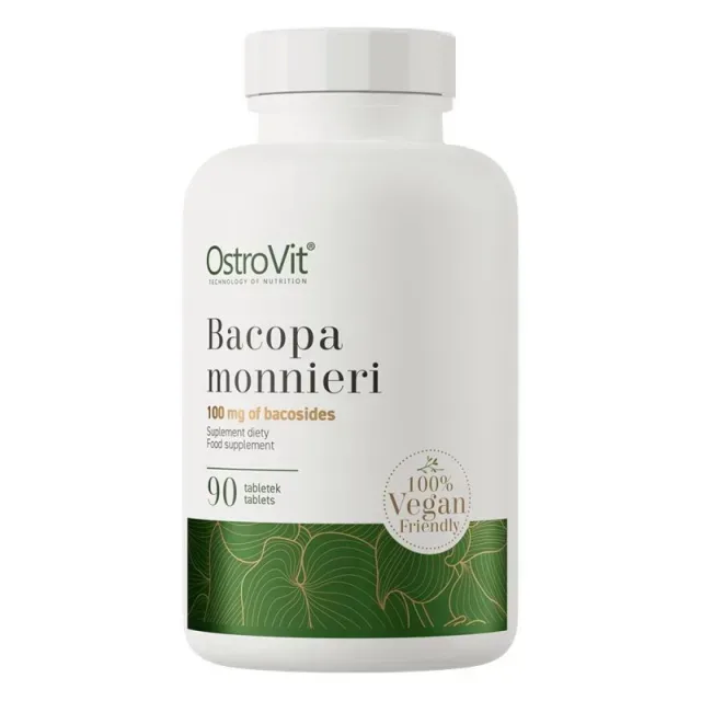 Екстракт бакопи дрібнолиста OstroVit Vege Bacopa Monnieri, 90 таблеток для підтримки пам'яті