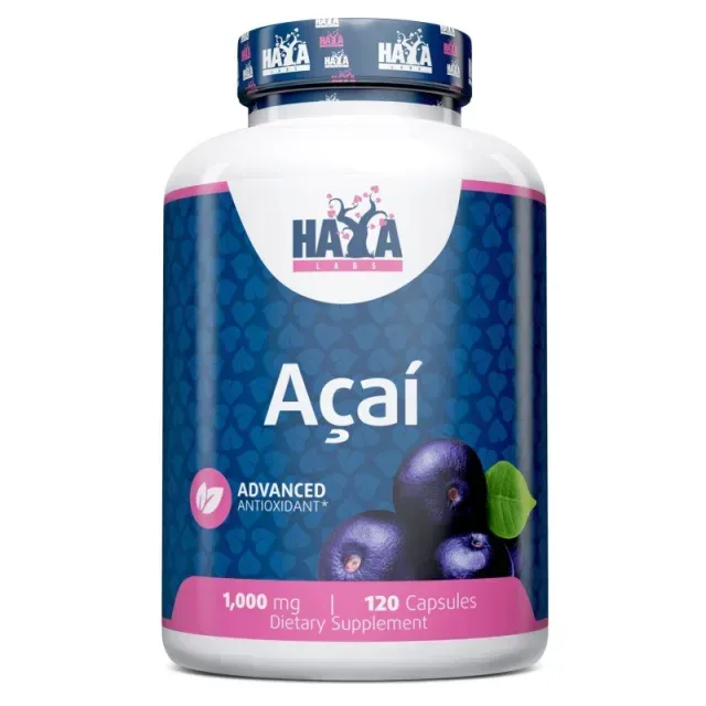Екстракт фруктів асаї Haya Labs Acai 1000 mg, 120 капсул