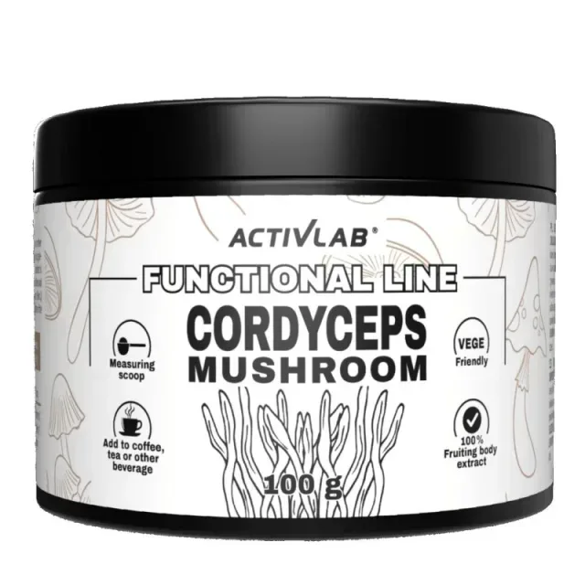 Екстракт гриба китайського кордицепса ActivLab Cordyceps Mushroom, 100 грам