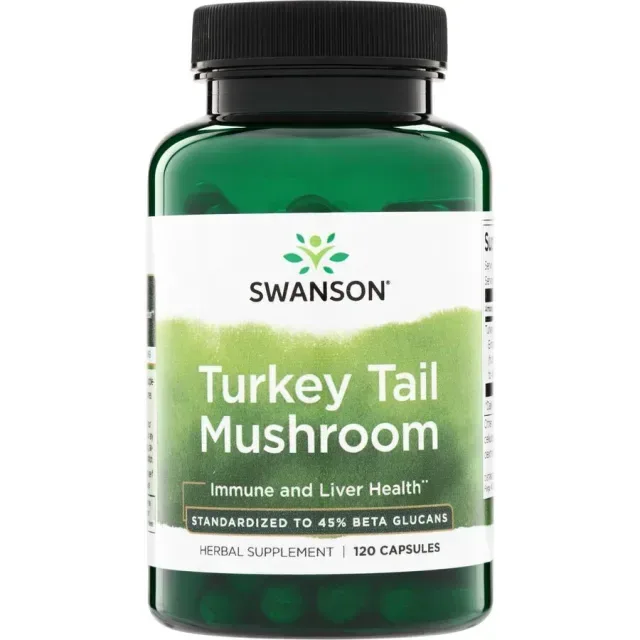 Екстракт гриба траметес різнокольоровий Swanson Turkey Tail Mushroom 500 mg, 120 капсул