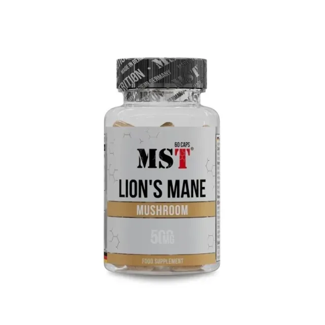 Екстракт гриба їжовик гребінчастий MST Nutrition Lion's Mane Mushroom, 60 капсул для підтримки мозку та нервової системи