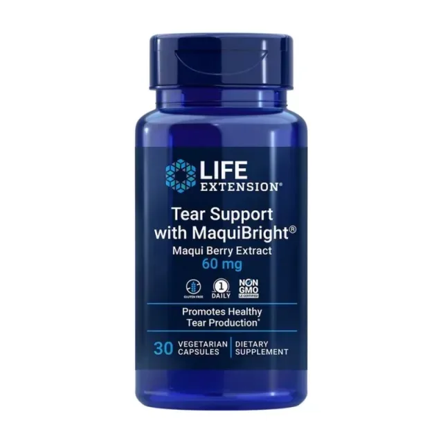 Екстракт ягід маки Life Extension Tear Support with MaquiBright 60 mg, 30 вегакапсул для підтримки очей