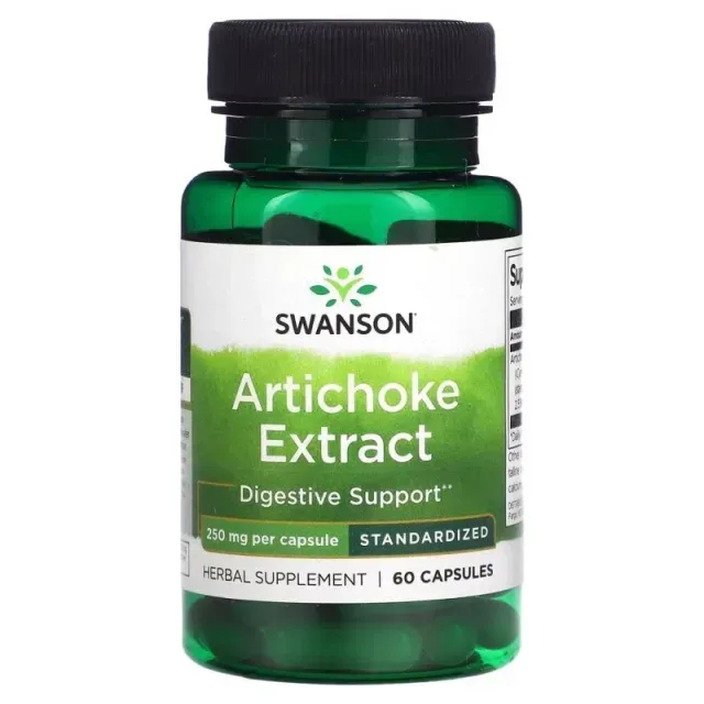 Экстракт листьев артишока Swanson Artichoke Extract 250 mg, 60 капсул