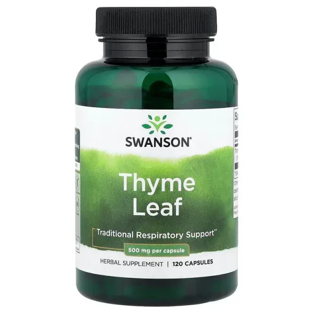 Екстракт листя тим’яну Swanson Thyme Leaf 500 mg, 120 капсул