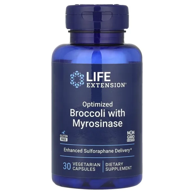 Екстракт насіння броколі та мірозиназа Life Extension Optimized Broccoli and Myrosinase, 30 вегакапсул