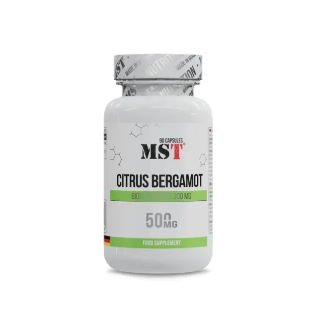 Екстракт плодів бергамоту MST Nutrition Citrus Bergamot, 90 капсул для підтримки серцево-судинної системи