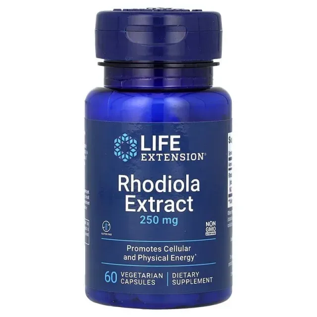 Екстракт радіоли Life Extension Rhodiola Extract 250 mg, 60 вегакапсул