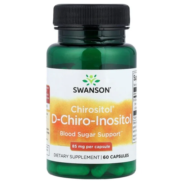 Екстракт ріжкового дерева Swanson Chirositol D-Chiro-Inositol 85 mg, 60 капсул