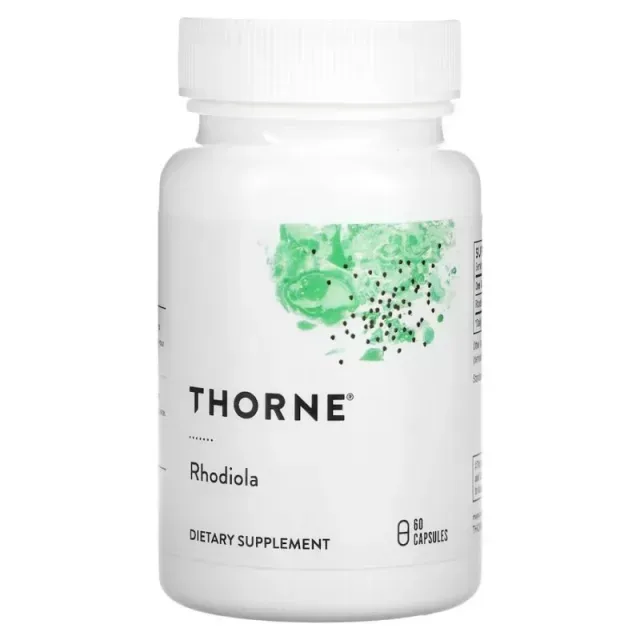 Экстракт родиолы Thorne Rhodiola, 60 капсул для поддержки мозга