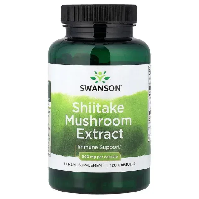 Екстракт шиїтаке Swanson Shiitake Mushroom Extract 500 mg, 120 капсул
