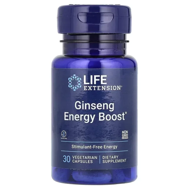 Екстракти кордицепсу та женьшеню Life Extension Ginseng Energy Boost, 30 вегакапсул для підтримки життєвої активності