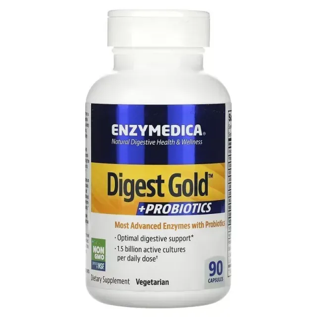 Ферменти Enzymedica Digest Gold + Probiotics, 90 капсул з пробіотиками