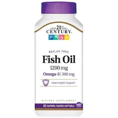 Жирні кислоти 21st Century Fish Oil 1200 mg, 90 капсул