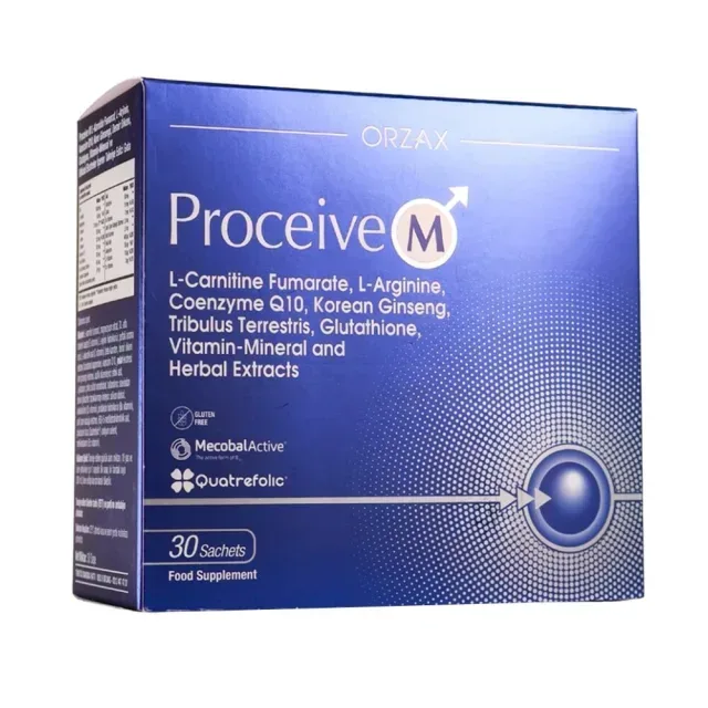 Формула для мужчин Orzax Proceive M, 30 саше для поддержки здоровья репродуктивной системы