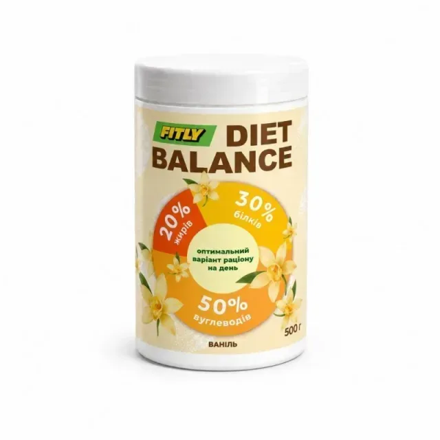 Функціональний коктейль Fitly Diet Balance, 500 грам - Папая