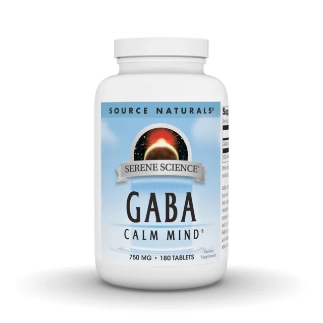 ГАМК Source Naturals Serene Science GABA 750 mg, 180 таблеток