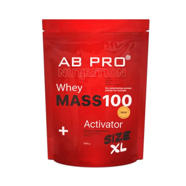 Гейнер AB Pro Mass 100 Whey Activator, 2.6 кг - Ваніль