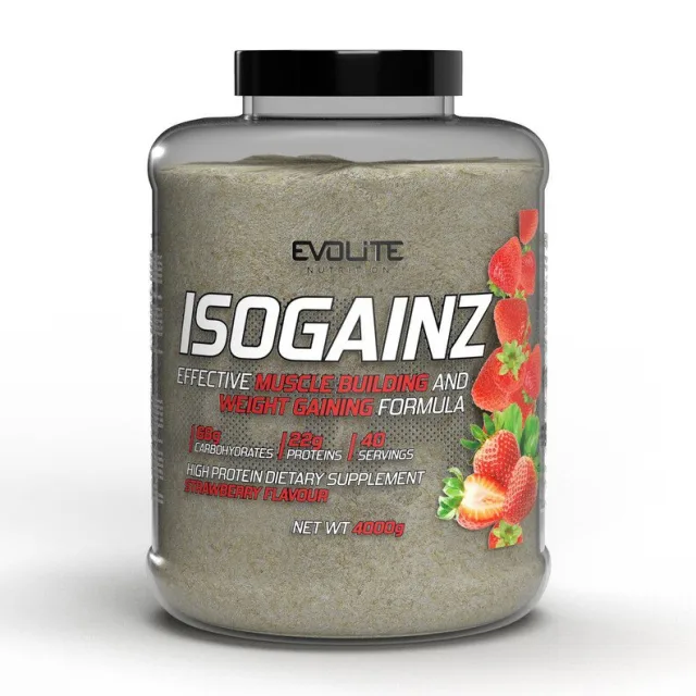 Гейнер Evolite Nutrition IsoGainz, 4 кг - Клубника