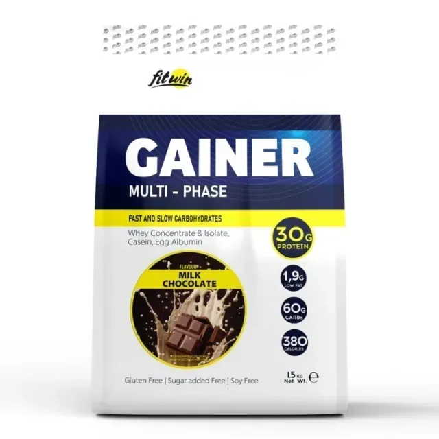 Гейнер FitWin Gainer Multi-Phase, 1.5 кг - Ванільне морозиво