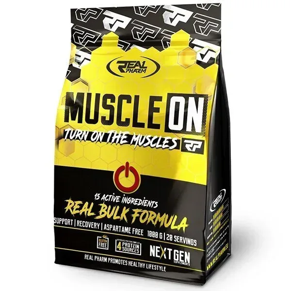 Гейнер Real Pharm Muscle ON, 1 кг - Ваніль-ягода