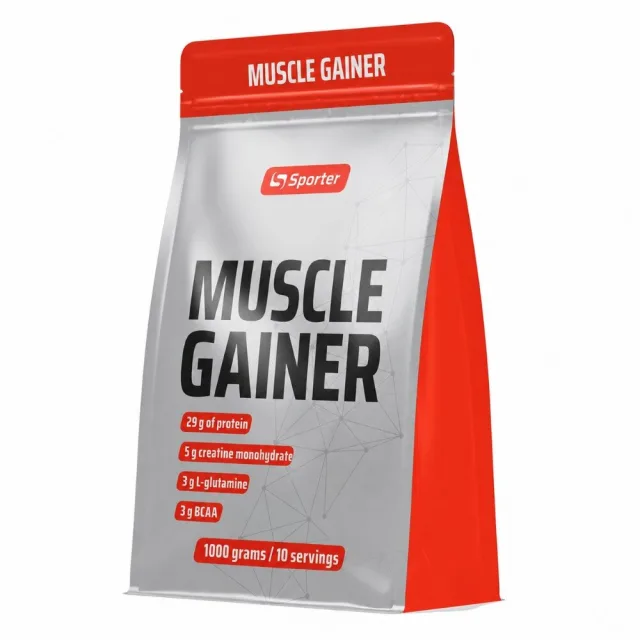 Гейнер Sporter Muscle Gainer, 1 кг - Шоколад-банан