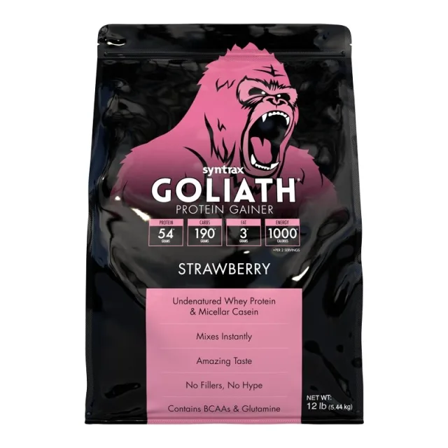 Гейнер Syntrax Goliath Protein Gainer, 5.44 кг - Полуниця