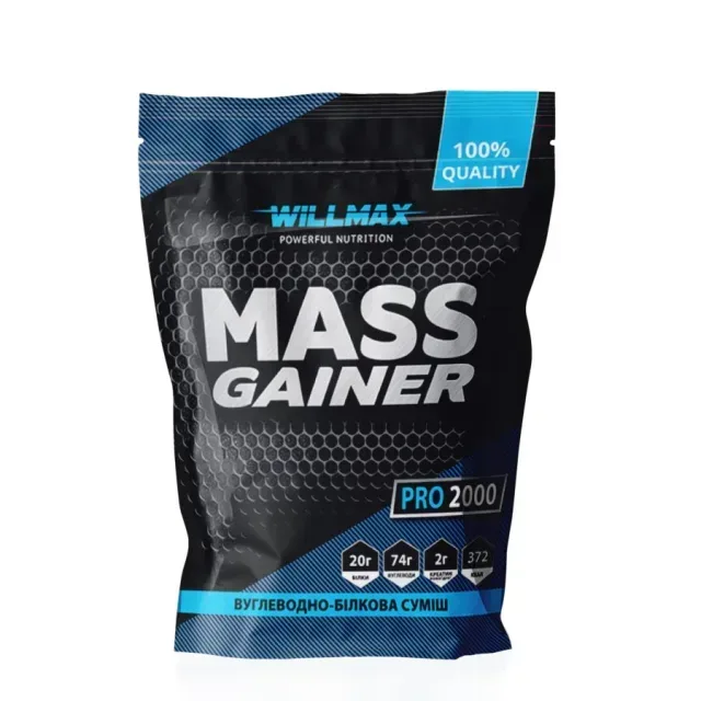 Гейнер Willmax Mass Gainer, 2 кг - Шоколадне морозиво