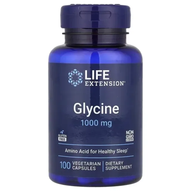 Гліцин Life Extension Glycine 1000 mg, 100 вегакапсул