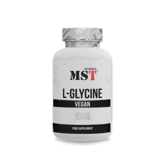Гліцин MST Nutrition Glycine 1000 mg, 120 капсул для підтримки нервової системи