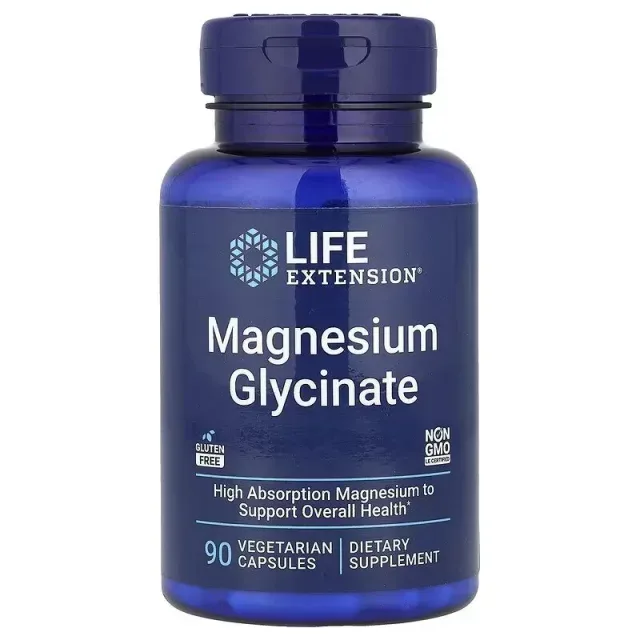Гліцинат магнію Life Extension Magnesium Glycinate, 90 вегакапсул