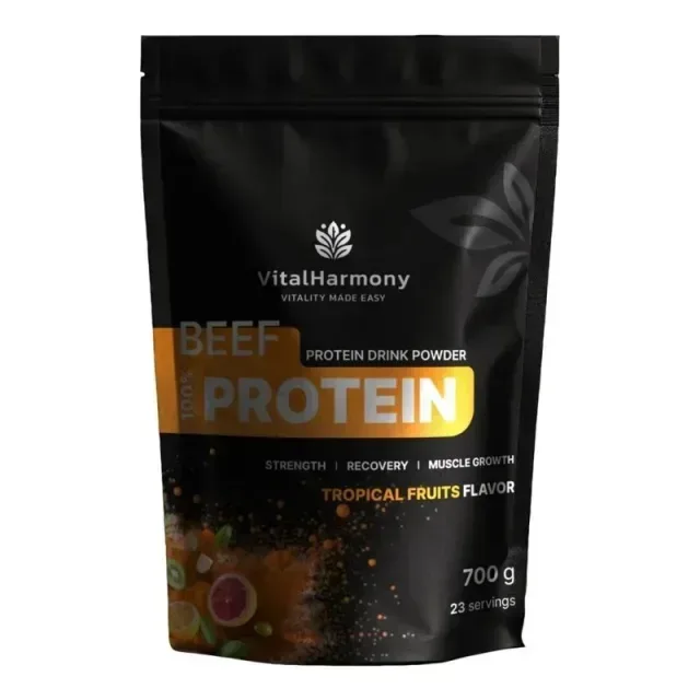 Яловичий гідролізат VitalHarmony Beef Protein, 700 грам - Полуниця