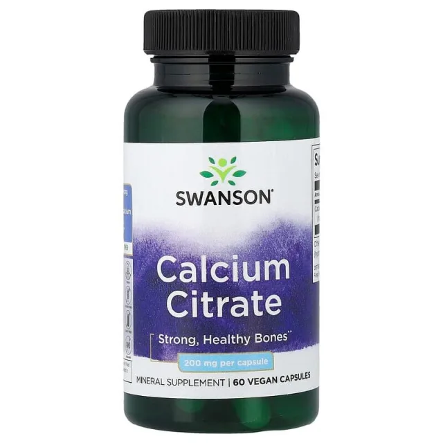 Кальцій цитрат Swanson Calcium Citrate 200 mg, 60 капсул