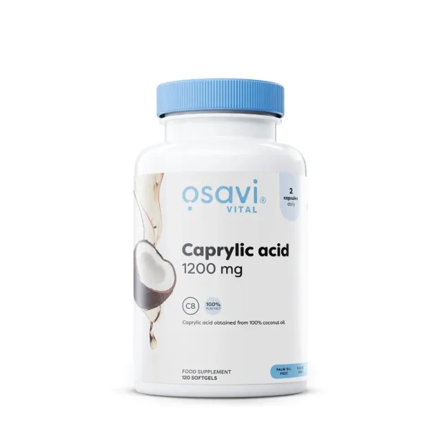 Каприлова кислота Osavi Caprylic acid 1200 mg, 120 капсул