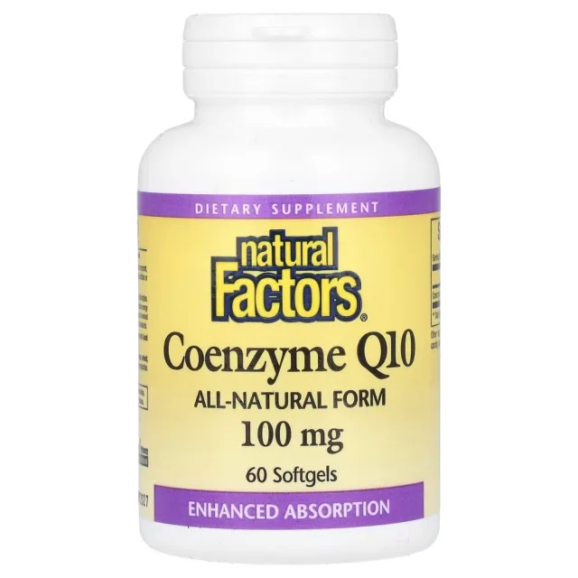 Коензим Q10 Natural Factors Coenzyme Q10 100 mg, 60 капсул