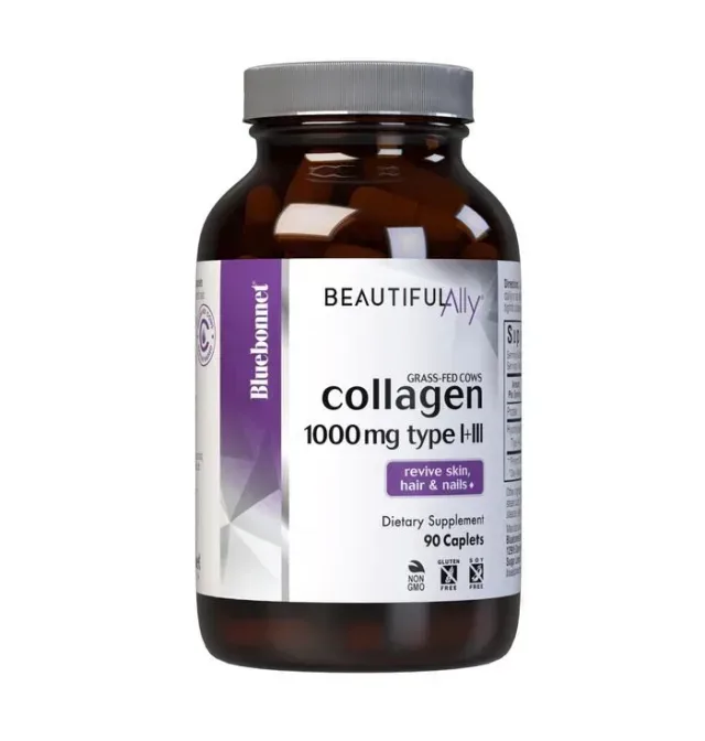 Колаген Bluebonnet Nutrition Beautiful Ally Collagen Type I + III, 90 каплет типів I і III