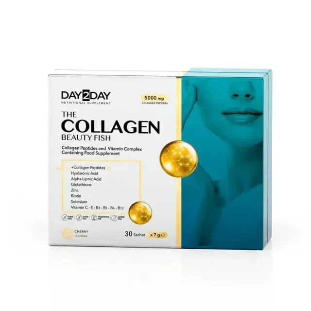 Колаген Orzax Day2Day The Collagen Beauty Fish, 30 пакетиків для підтримання шкіри, волосся і нігтів