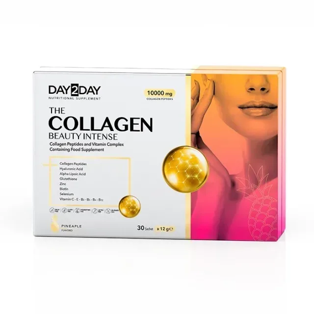 Колаген Orzax Day2Day The Collagen Beauty Intense Bovine, 30 пакетиків для підтримки здоров'я шкіри