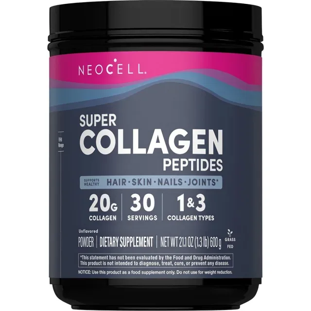 Колагенові пептиди типів I та III Neocell Grassfed Collagen Peptides, 600 грам