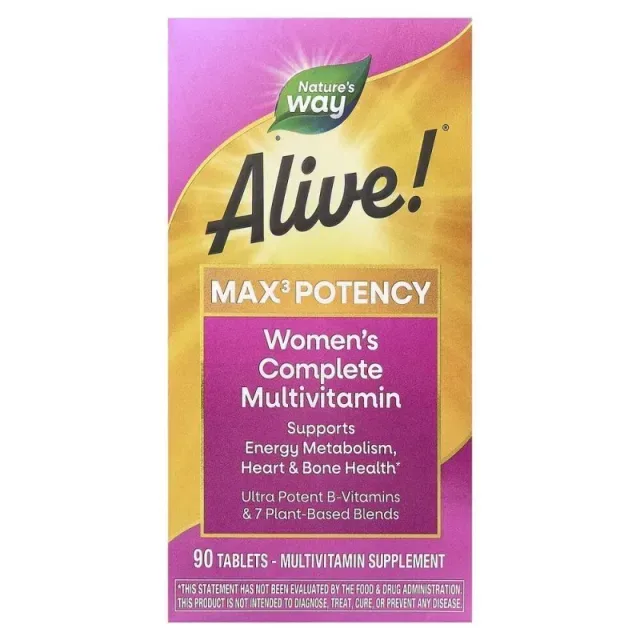 Комплекс для здоровья женщин Nature's Way Alive! Max3 Potency Women's, 90 таблеток