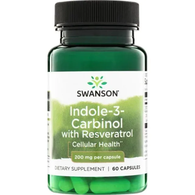 Комплекс індол-3-карбінолу Swanson Indole-3-Carbinol 200 mg, 60 капсул